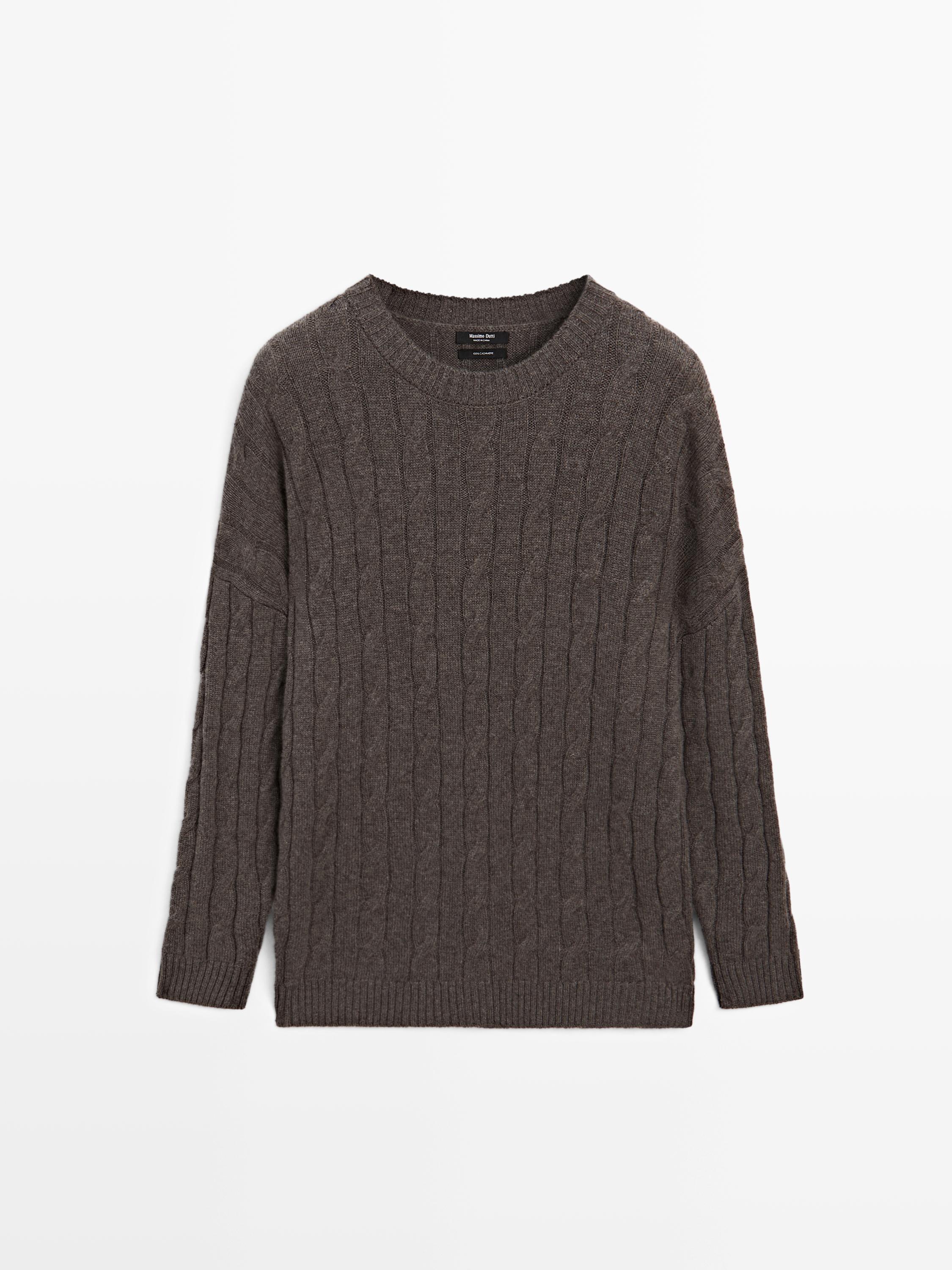 100% cashmere cable-knit sweater